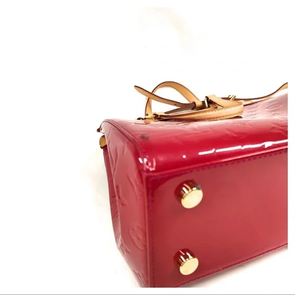 Authantic Louis Vuitton Red and Tan Satchel with Gold Accents - Picture 8 of 16
